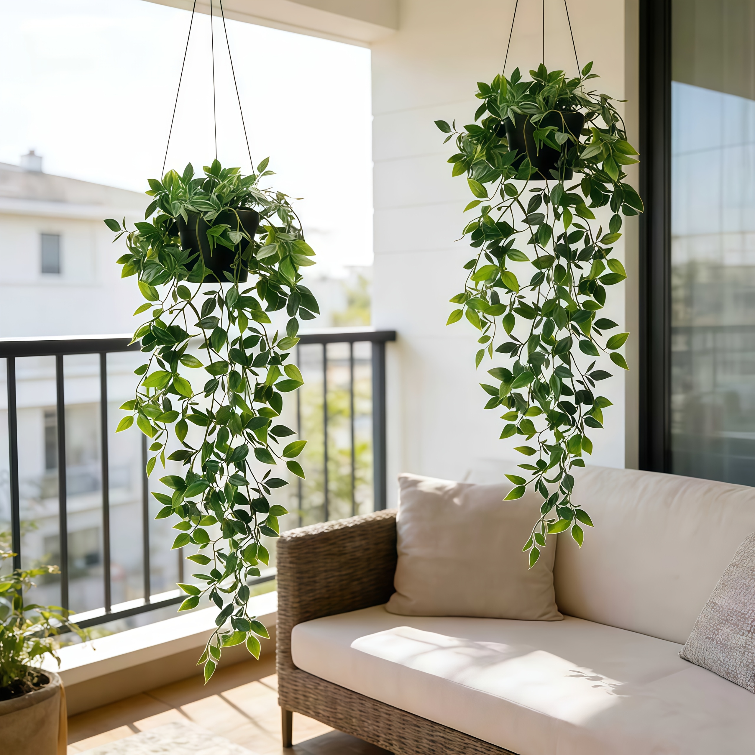 2pcs artificial green mandala plants suitable for bathroom living room porch indoor and outdoor decor wedding and birthday decorations yard desk shelf decor spring and summer indoor outdoor decor no pot or planter needed artificial