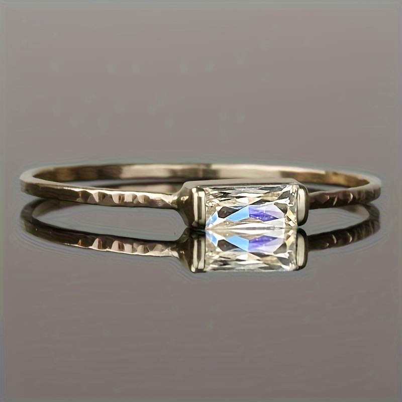 Vintage Gemstone Ring Golden Tone Copper for Women