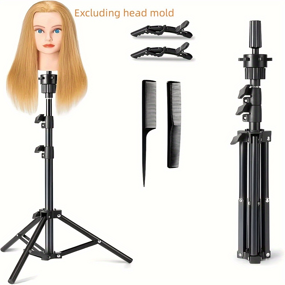 

Wig Head Stand, Reinforced Mannequin Head Stand, Adjustable Wig Stand Tripod For Styling Cosmetology Hairdressing Training, Gifts For Women, Christmas Gifts(mannequin Head Not Included)