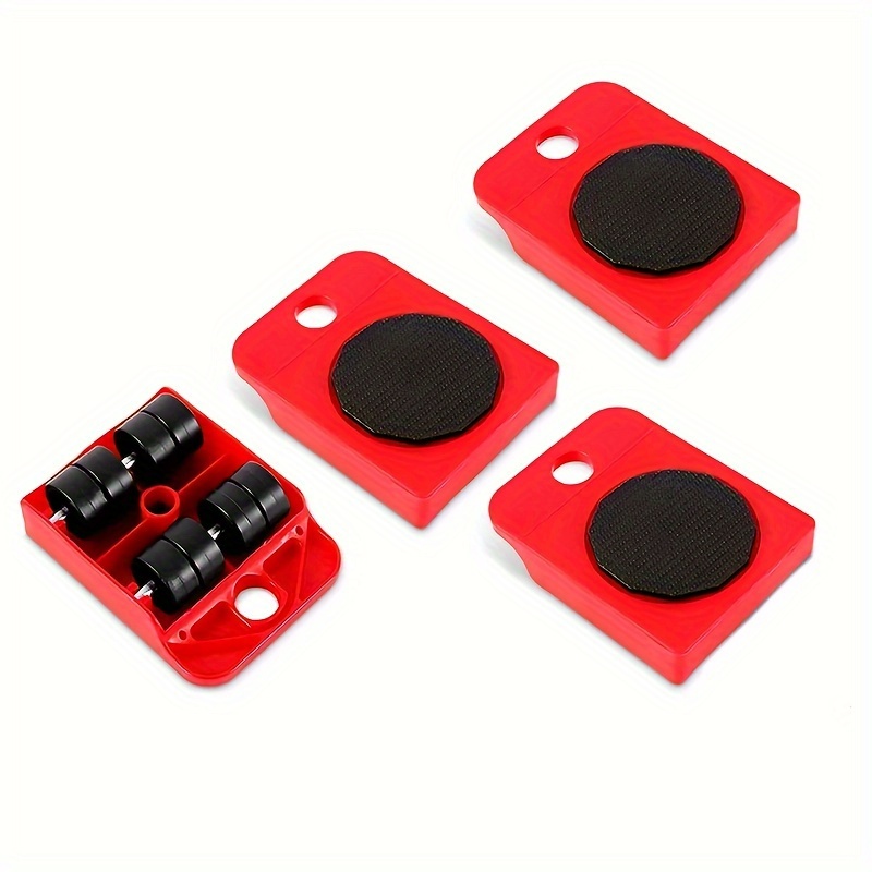 

4pcs Mover Set - Steel For Appliance & , , Red