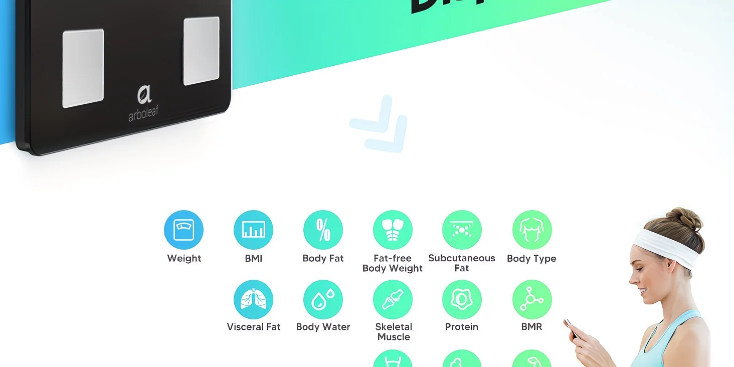 Smart Digital Body Fat Scale - 14 Metrics & 500lb Capacity – detail 5