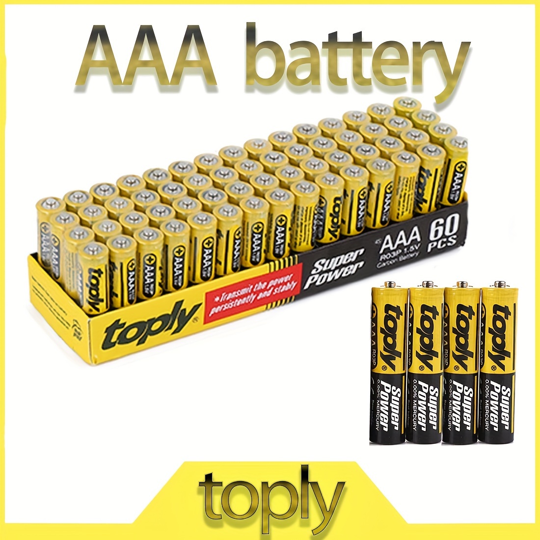 

Aaa Batteries 1.5v Carbon - Disposable, Non-rechargeable For Remote Controls & Toys