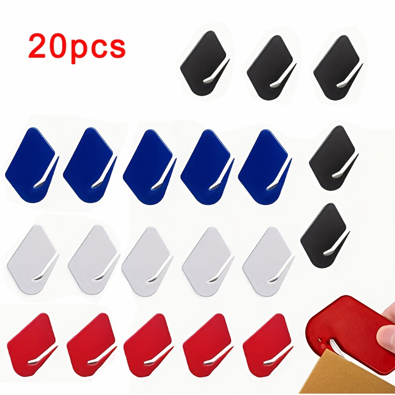 TEMU 20pcs Plastic Envelope Knife, Portable, Film Cutting Knife, Knife, Letter Opening Knife, Sharp And Safe Envelope Cutter, Carton Cutting Knife,