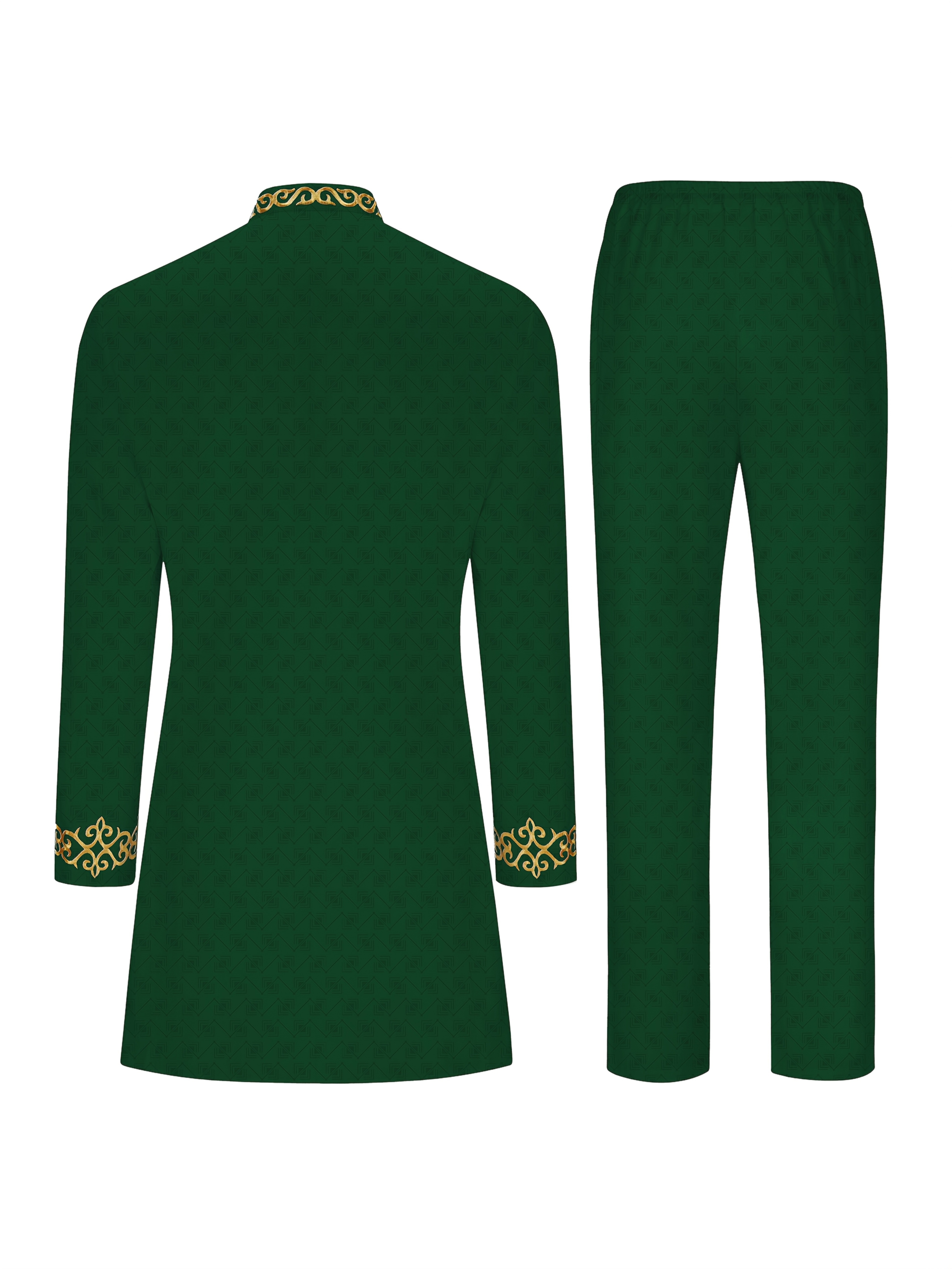 Men's Casual Long-sleeved Two-piece Suit, Mid-length Top And Trousers, Casual Suit, Business Casual, Modern Menswear, Geometric Pattern, Durable Material, Machine Washable, Longsleeve Suit, Matching Set, Office Workers, Stylish Men