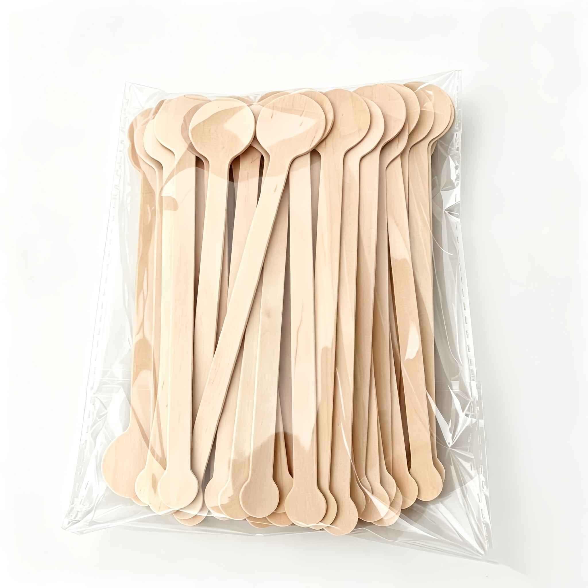 TEMU 15cm/5.91in Special Edition, Double Rounded Thickened Disposable Pure Wooden Coffee Stir Sticks, Perfect For Cocktails And Beverages, Outdoor