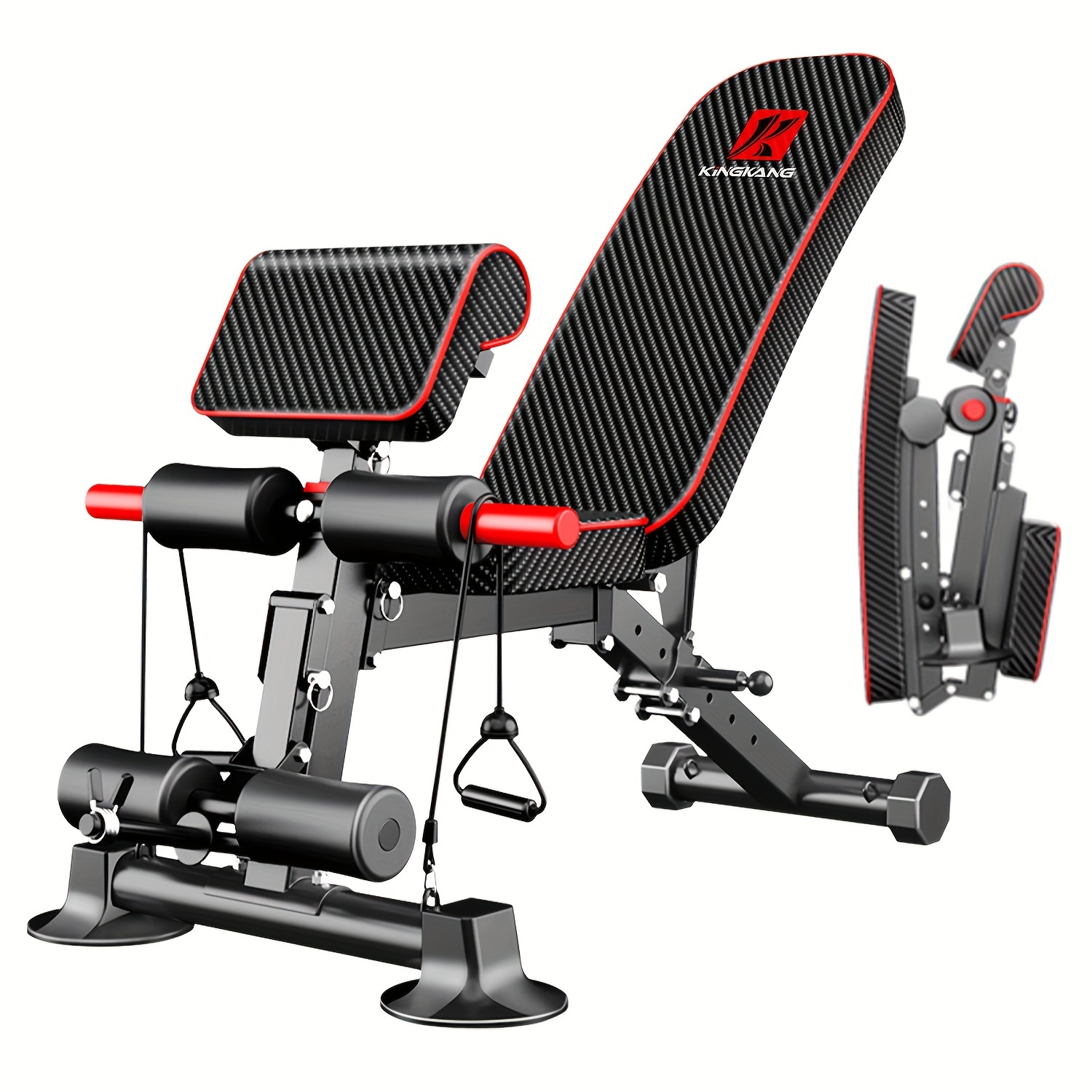 Weight Bench LSKSSNG Flat , Utility Workout Adjustable Height Press With Thick Cushion & Anti-slip Foot Pads, Compact Strength Training For Exercise & Fitness, Home/Gym Easy Assembly Weight Benches For Home Gym