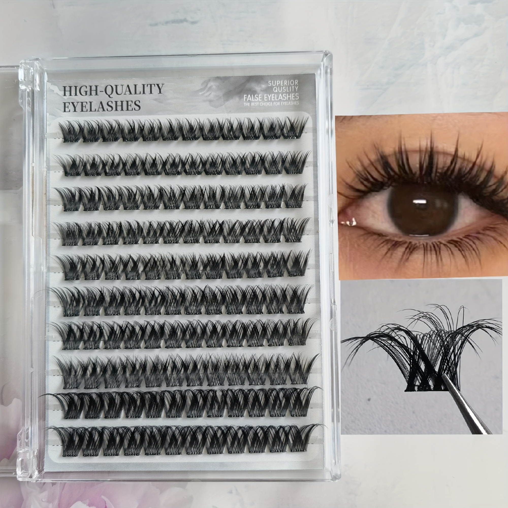 Image of No Glue Required For Direct Application Of False Eyelashes - 120 Clusters, 0.07mm Thick, Natural Comic Style, Elongating Eyelashes, Fresh And , Glue-free False Eyelashes