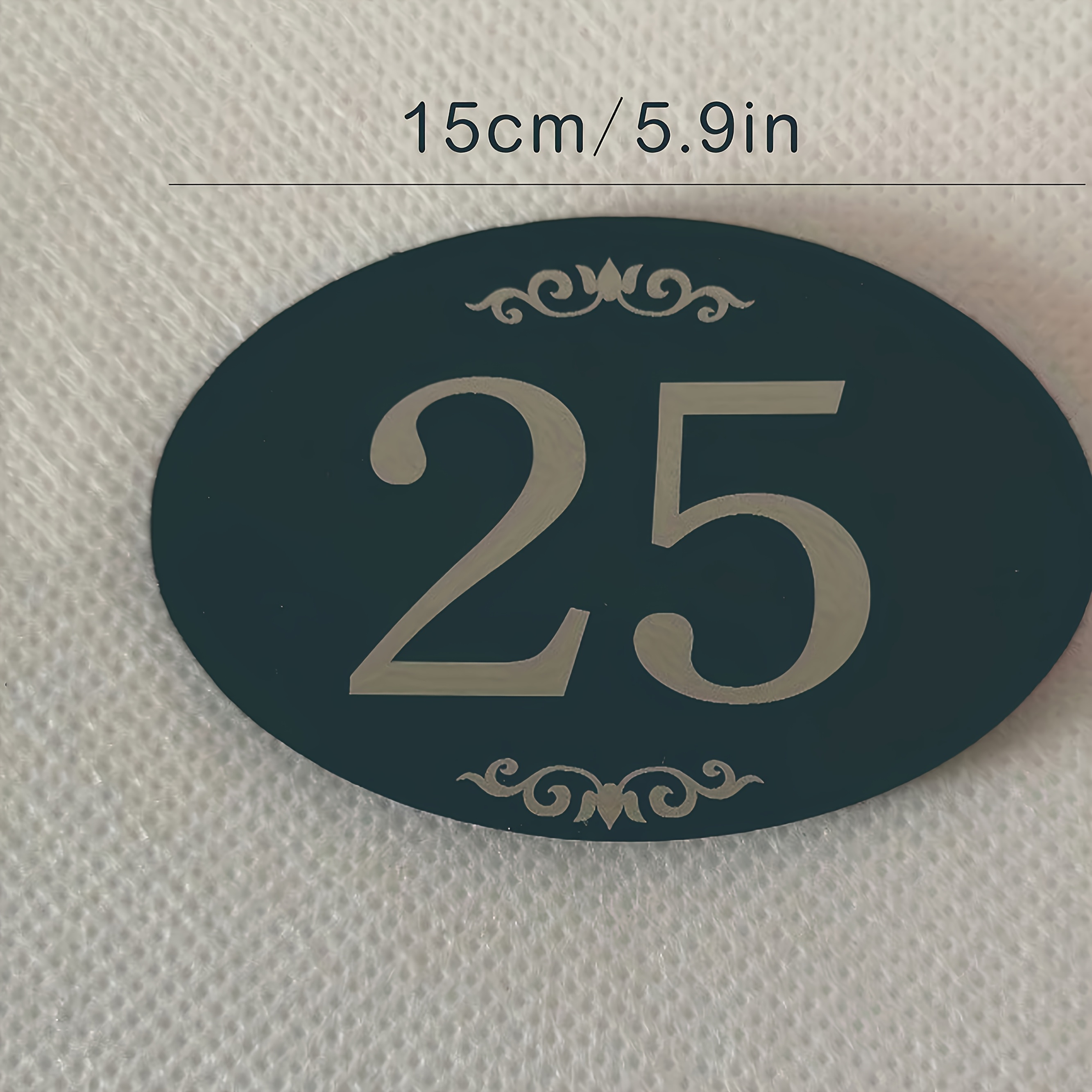 TEMU Custom Black Acrylic Number Plates With Adhesive Backing Suitable For Mailbox, Door & Cabinet Numbering - No Drill Installation, Self-stick
