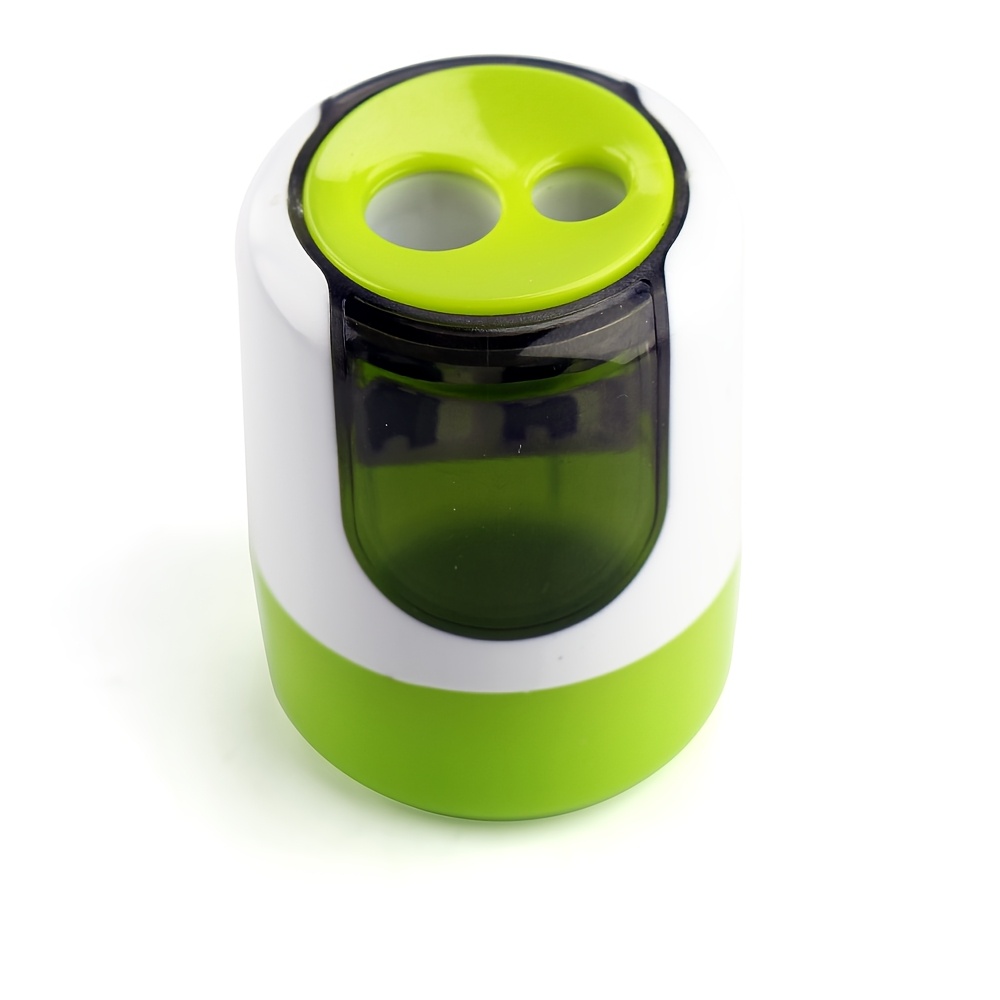 TEMU 2-hole Cylindrical Pencil Sharpener Multiple Colors Suitable For Office