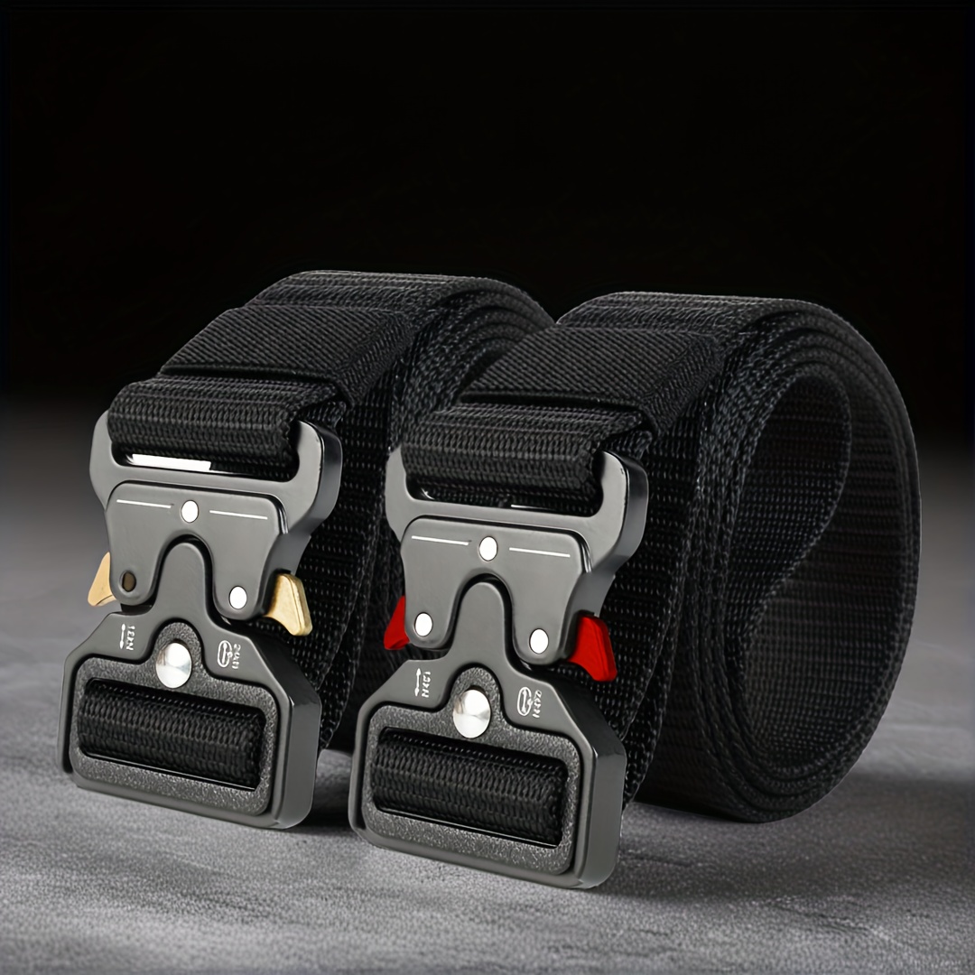 TEMU 2 Pack Men's Tactical Belt Multifunctional Fashion Belt Quick Belt Belt Belt