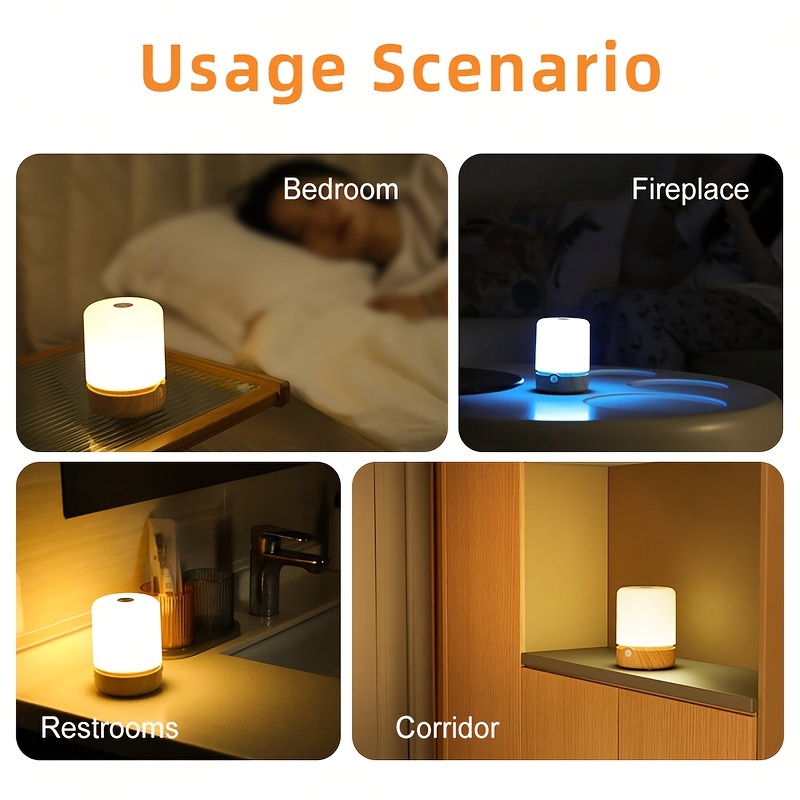 1pc led night light with motion sensor 1800mah rechargeable battery adjustable brightness color 3h   7h high brightness 50h low brightness usb charging 36v max voltage plastic lampshade for bedroom study nightstand mixed colors details 7