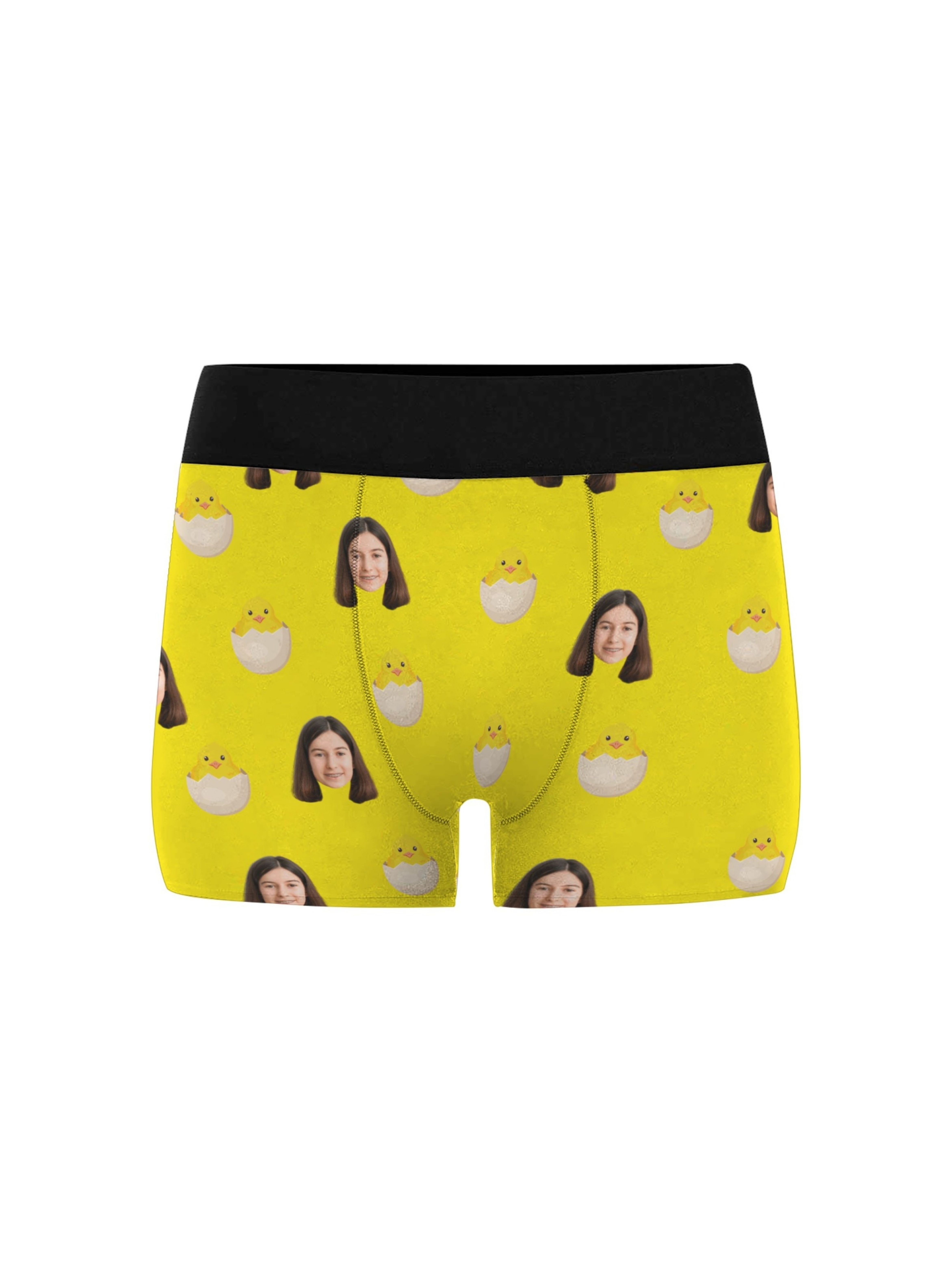 Customized Picture Print Men's Underwear Hot Sale New Customized Portrait  Pattern Men's Boxer Briefs Chick Personalized Men's Boxer Briefs Easter Gift