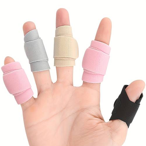 item picture 6pcs set adjustable finger splint reusable material straps soft and breathable multiple colors hand wash suitable for sports and daily use