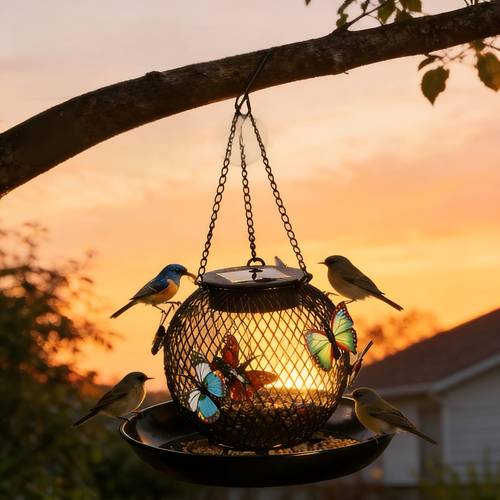 item picture solar powered bird feeder for outdoor use