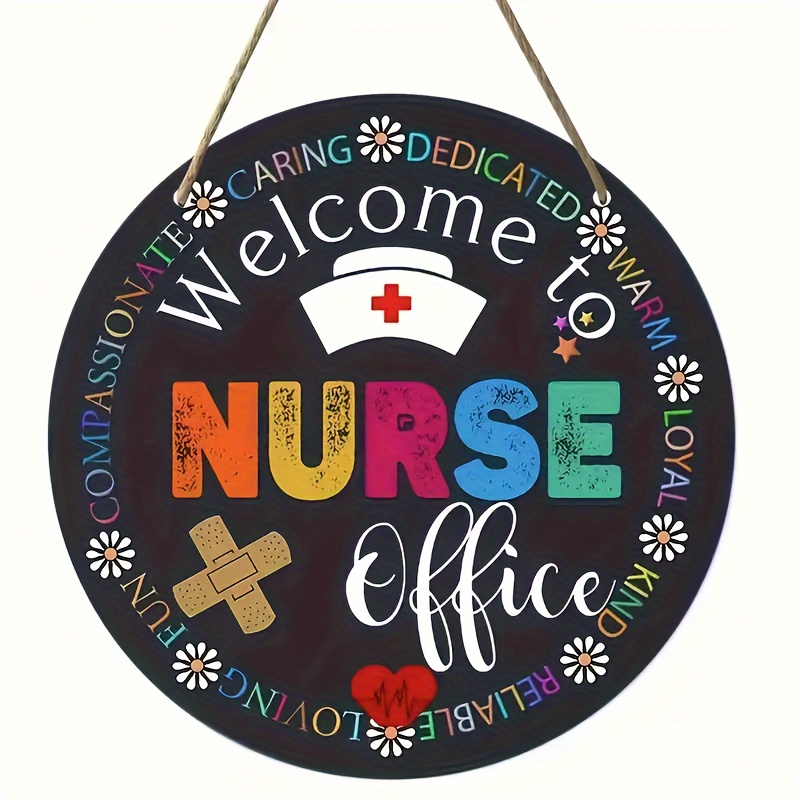 

Round Wooden Nurse - Ideal For Farmhouse Decor, Thank You & Graduation Gifts, Nurse Doors Or