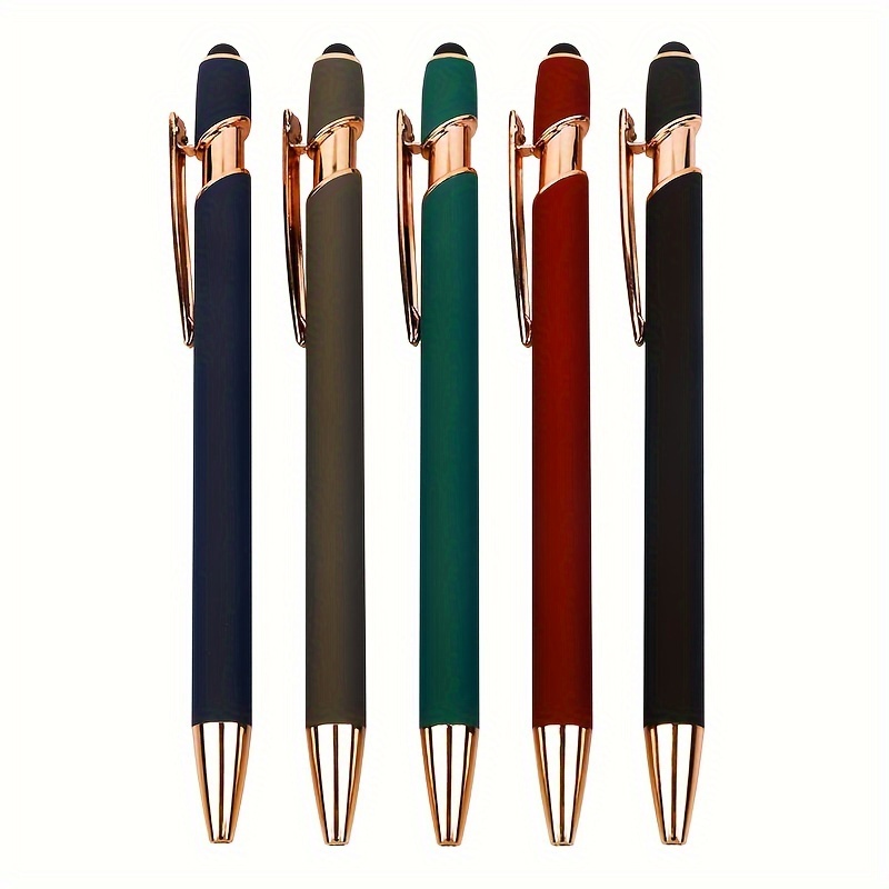 

1pcs Ballpoint Pen, Metal Ballpoint Pen, Simple Writing Pen With Stylus Tip