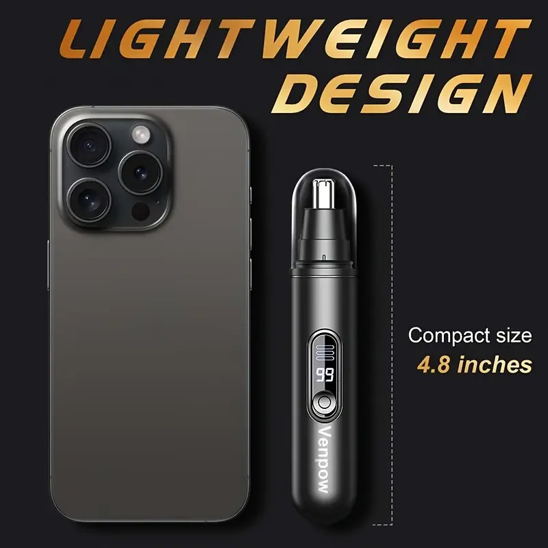 electric nose hair trimmer with   usb rechargeable precision stainless steel   blade 360   trimming full   washable easy to clean battery powered personal care grooming tool for men women nose hair trimmer rechargeable Product details 6