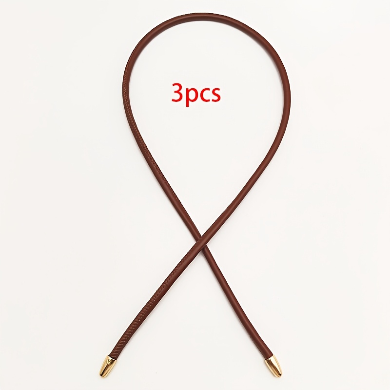 TEMU 3 Pezzi Cordoncino in Pelle PU Fai da Te, 75cm Nuovo Cordoncino in Pelle PU, Cinturino Multiuso per Borse da Donna, Accessorio per Valigie