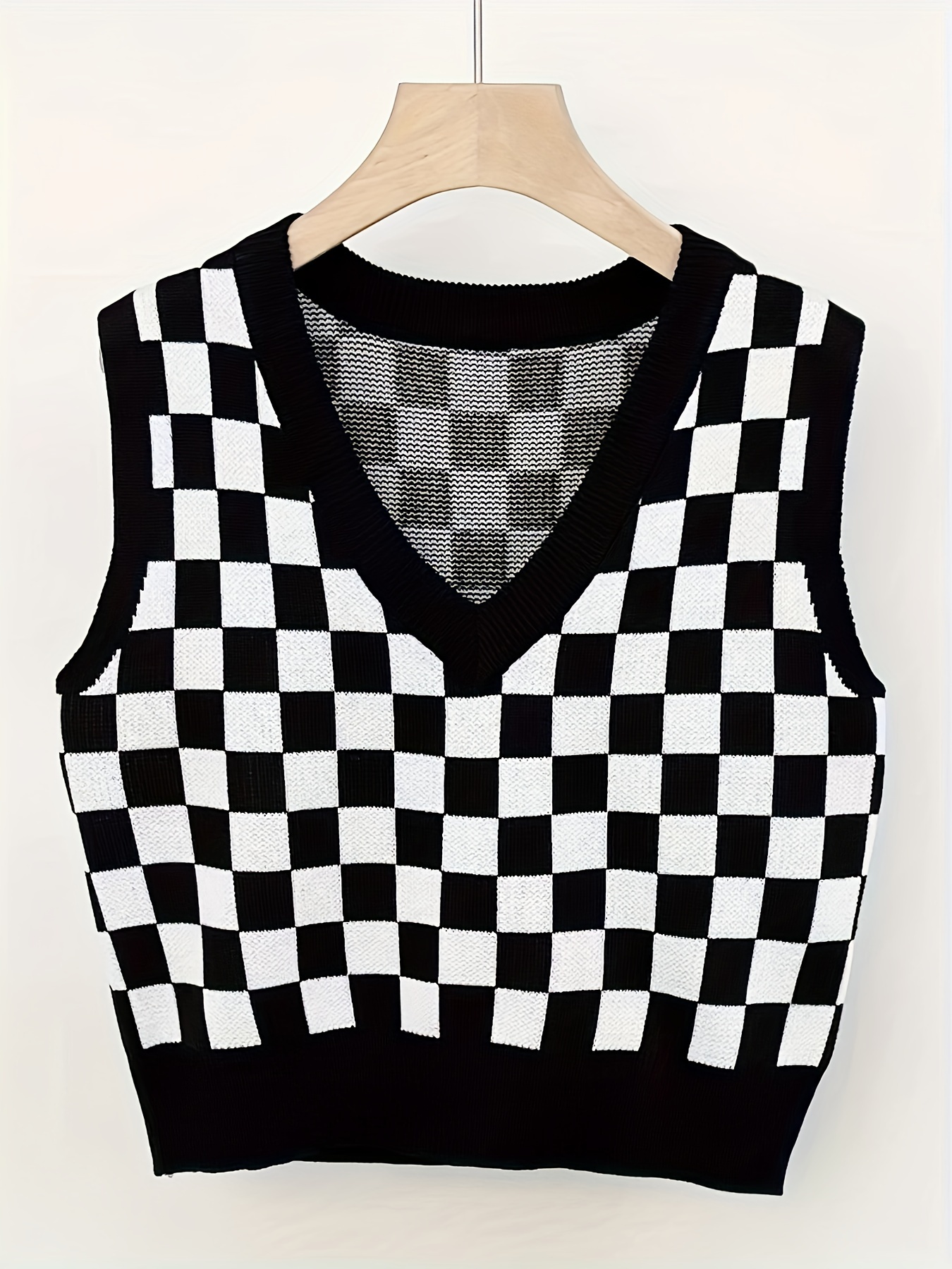 checkered top sold on Temu United States