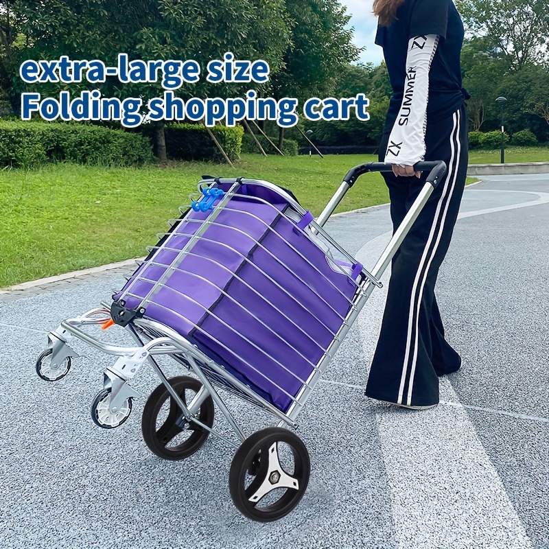 トゥ extra large folding shopping cart quiet portable - Temu Nigeria