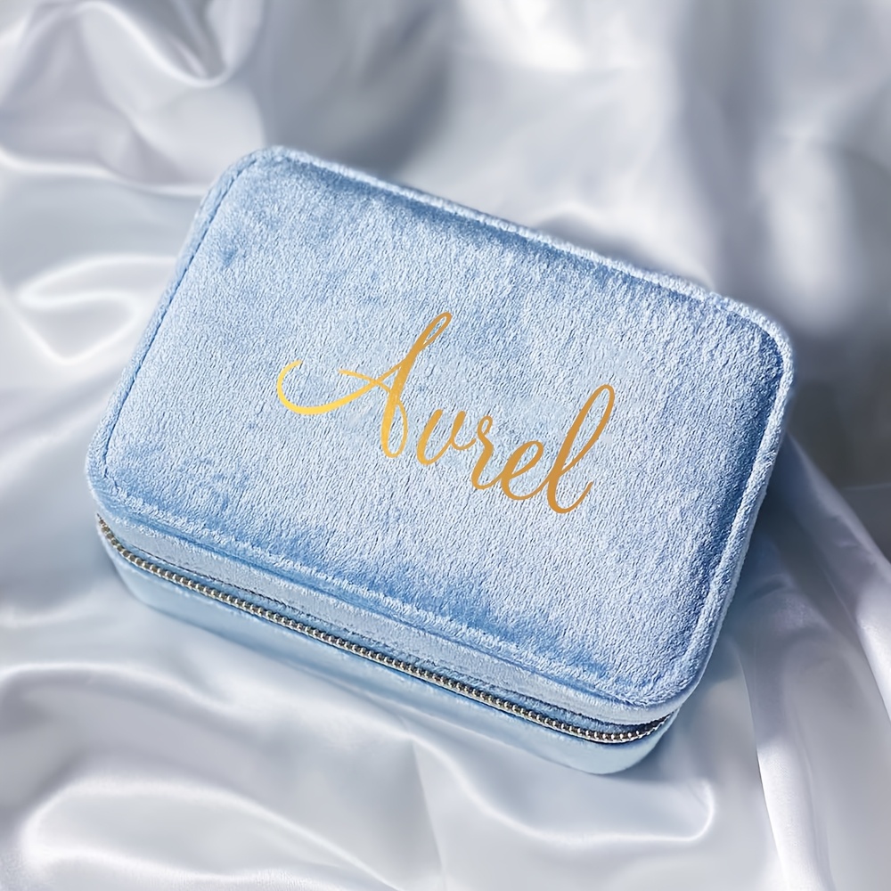Personalized Jewelry Organizer with Velvet Interior