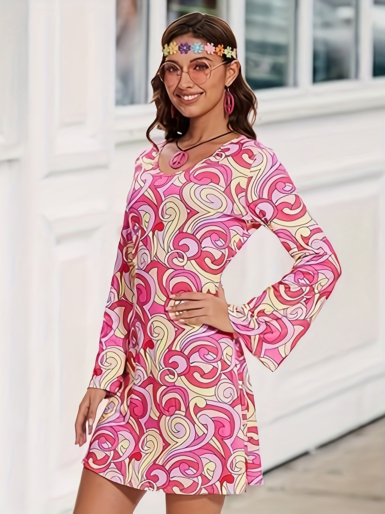 newly halloween dresses inspired hippie style 60s - Temu Belgium