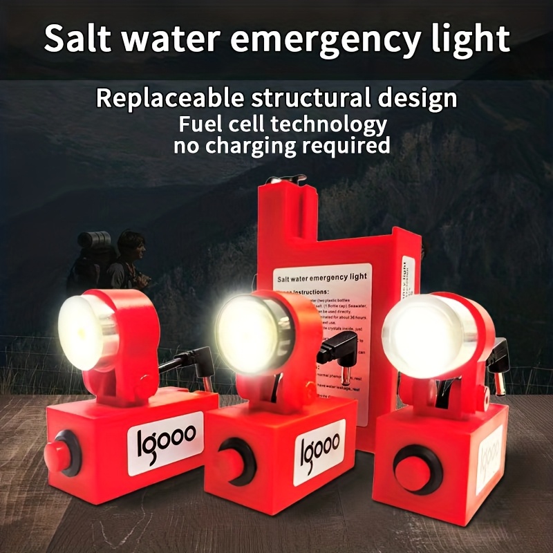 salt water emergency lantern battery   activated flashlight 220h   reusable led electric lantern for camping power outages night fishing   use freestanding abs button control 36v unfinished end   Product details 7