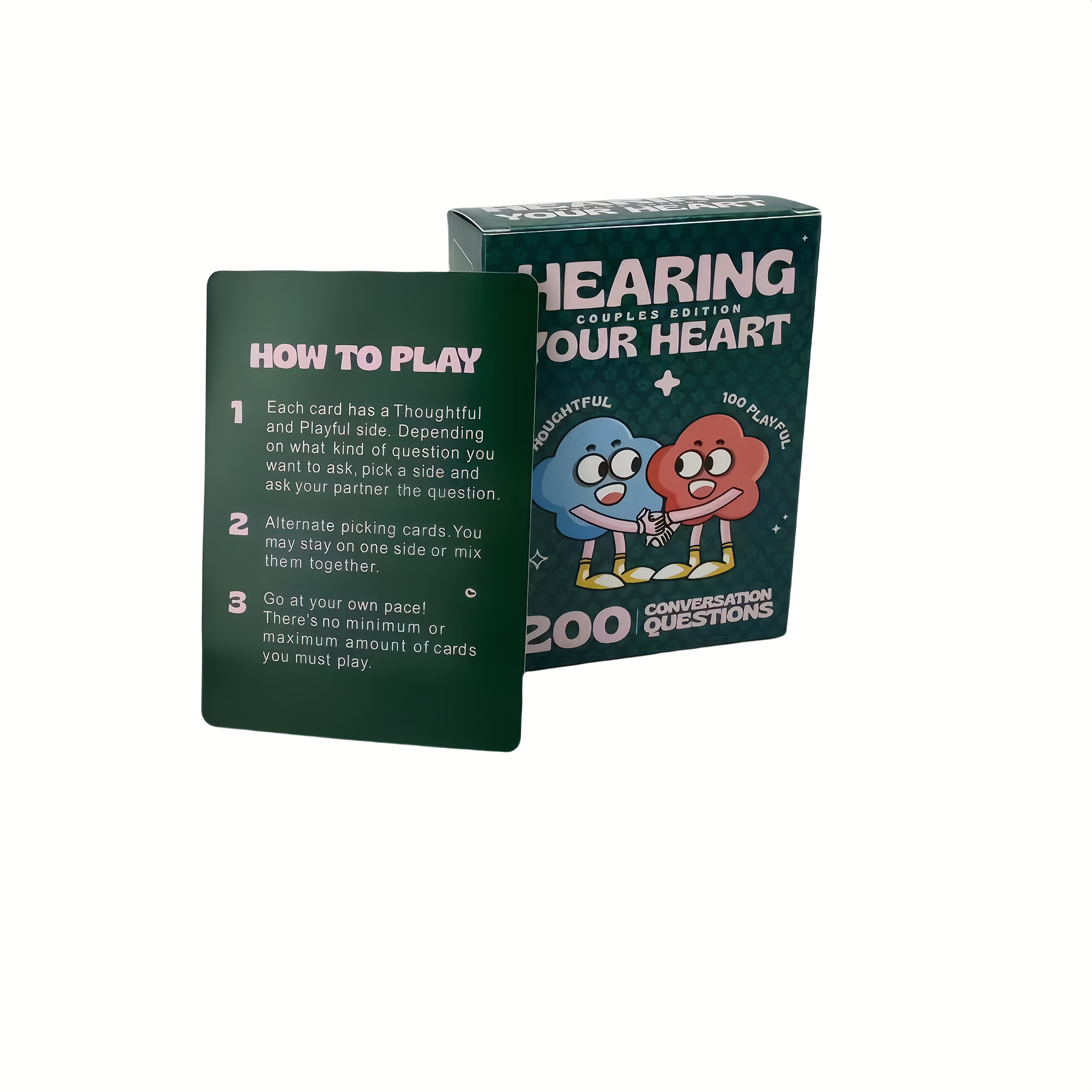 Image of Hearing Your Heart Card - A Couple Card Game For Date Nights And Travel | -200 Questions And 2 Cards For Perfect Valentine's Day Gifts For Couples