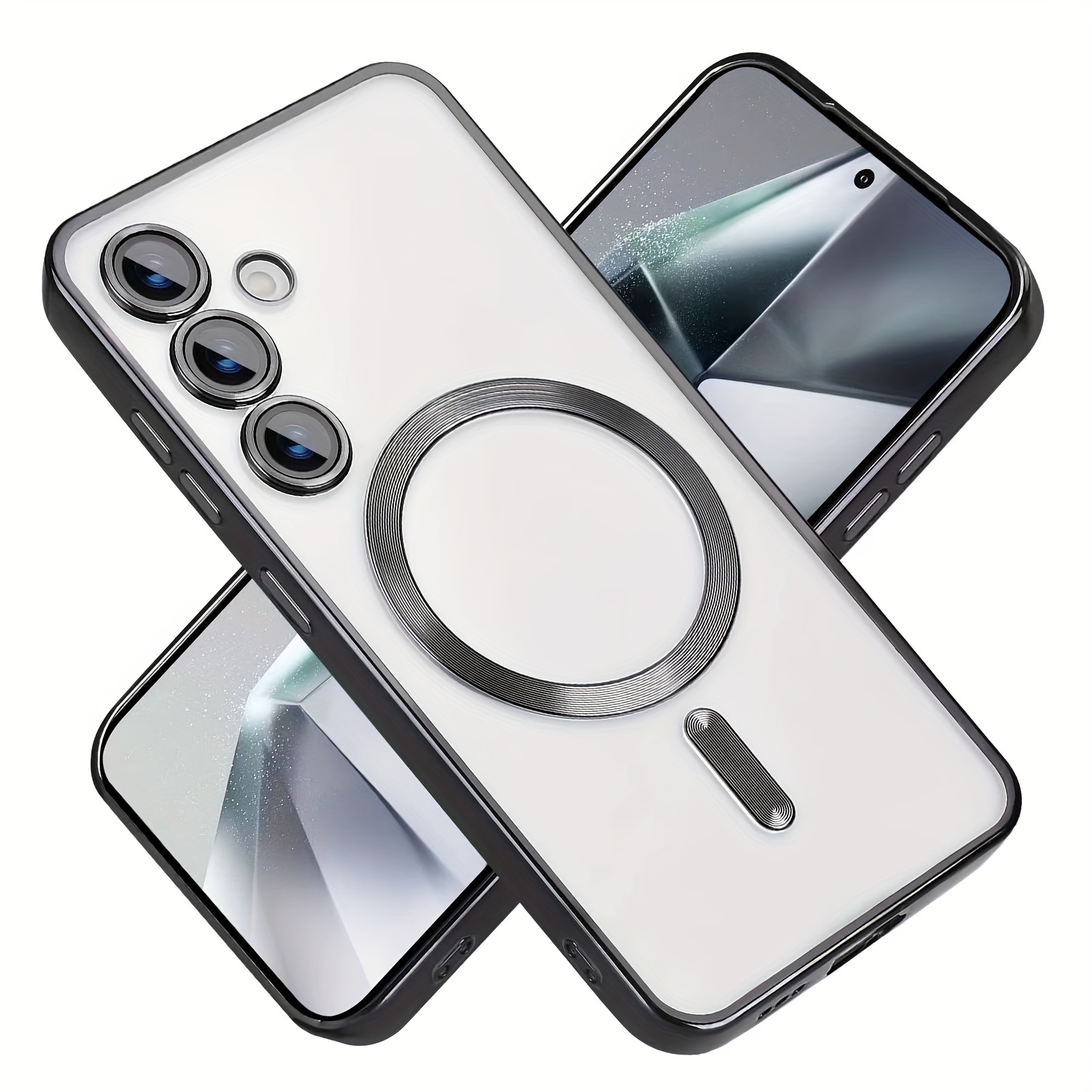 

Transparent For S23 Fe S24 Fe Magnetic Wireless Charging Soft Tpu Cover