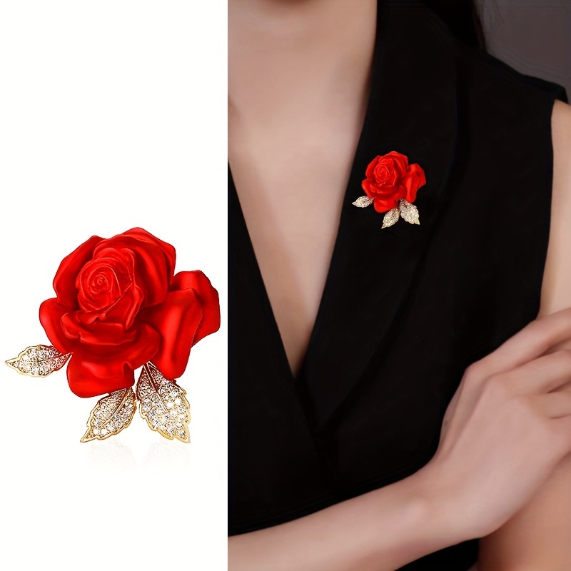 elegant   enamel brooch with sparkling rhinestones   dresses suits sweaters more zinc alloy fashion accessory for women 1
