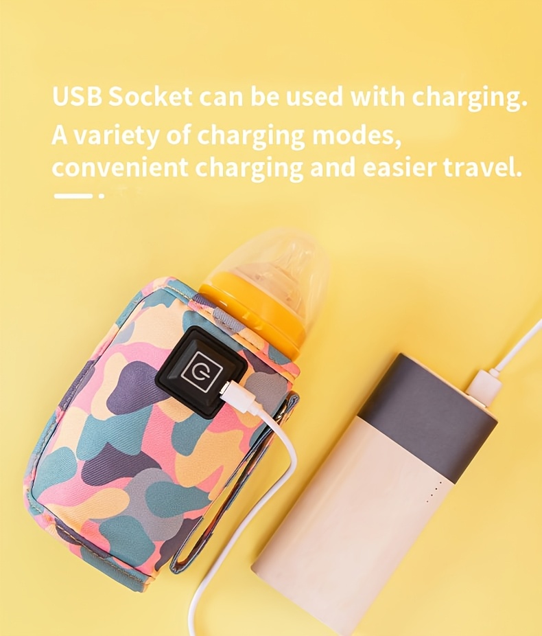 Electronic USB Plug-In Insulation Cover, Lightweight Design Constant Temperature Cover, One Click Operation Insulation Cover, Suitable for Various Bottle Constant Temperature And Travel Use