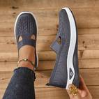 breathable lightweight hollow out sneakers for women slip on casual shoes with embroidery detailing plus size upper md sole for outdoor walking woven texture footwear