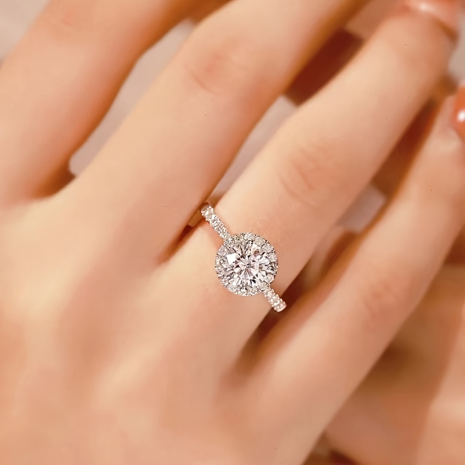 Round CZ Adjustable Open Ring for Everyday and Parties