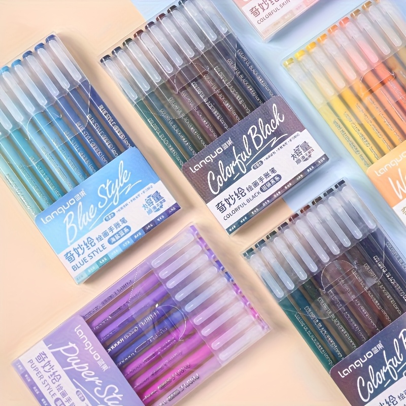 Lot De 18 Boîtes Feutres Gel Languo - 162 Feutres Au Total - Pour Prise De Notes, Dessin, Bureau - 9
