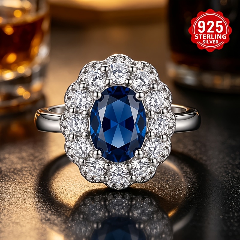 Image of S925 ' Wedding Ring, Luxurious Yet Easy, Fashionable And Elegant. A Gift For Ladies, Suitable For Daily Wear. Suitable For As A Gift , As A Holiday Present, Or A Halloween And Christmas Gift