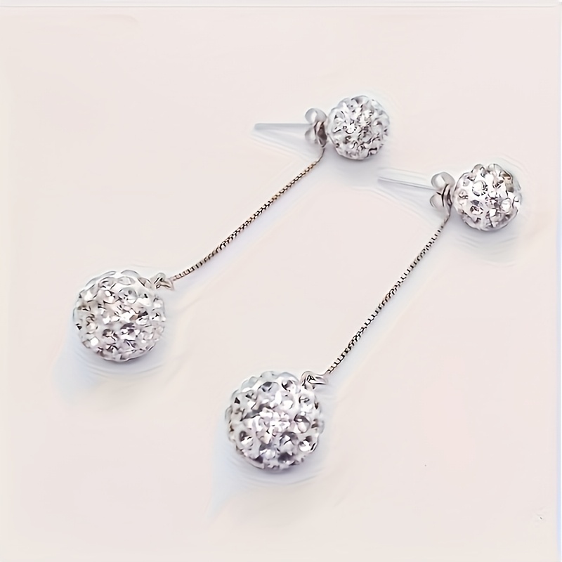 Women's Elegant Shambhala Pendant Earrings with Sparkling Zirconia