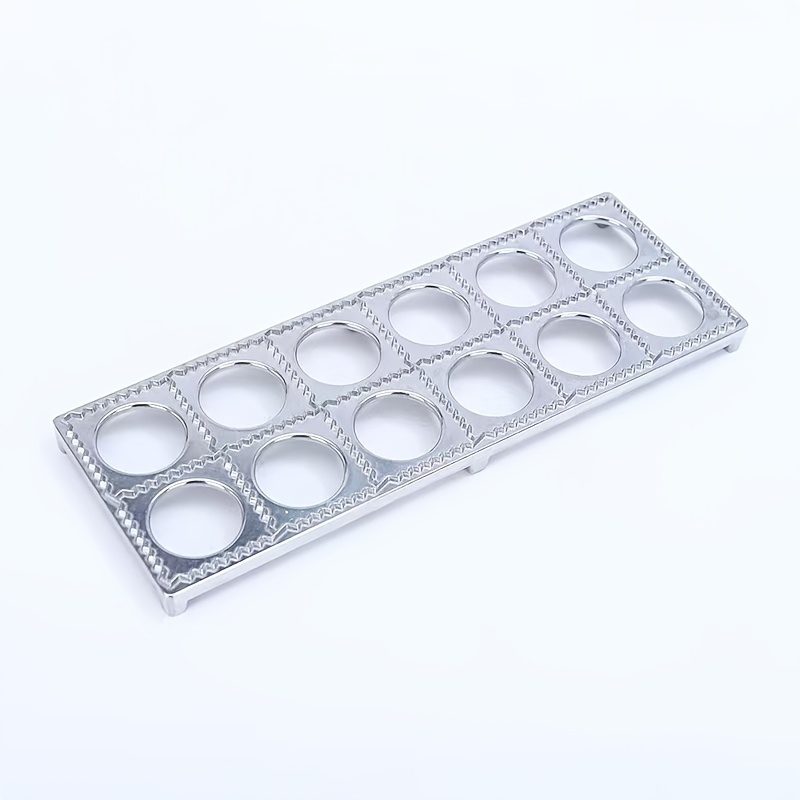 E-shop 12-Loch Aluminium-Ravioli- - Manuelle Italienische Knödelhersteller für Pierogi, Wonton und Potstickers - Langlebiges, Einfach zu Bedienendes