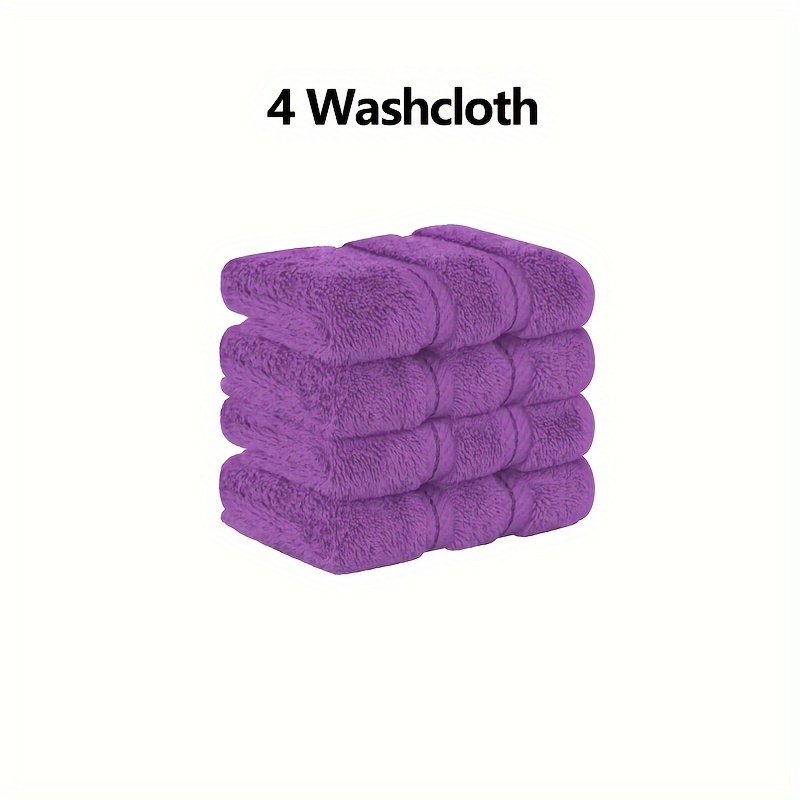 Solid Color Washcloths For Bathroom Cotton Washcloth Set - Temu