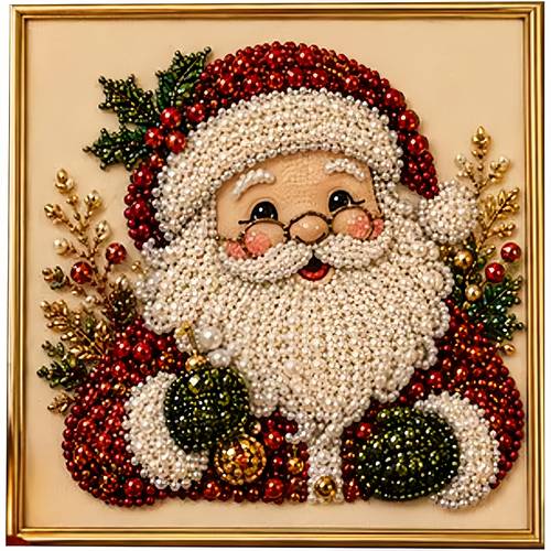 christmas colored pearl diamond painting suitable for and beginners frameless 3d round irregular diamond pearl holiday wall decor gift home decoration holiday craft diamond painting kit