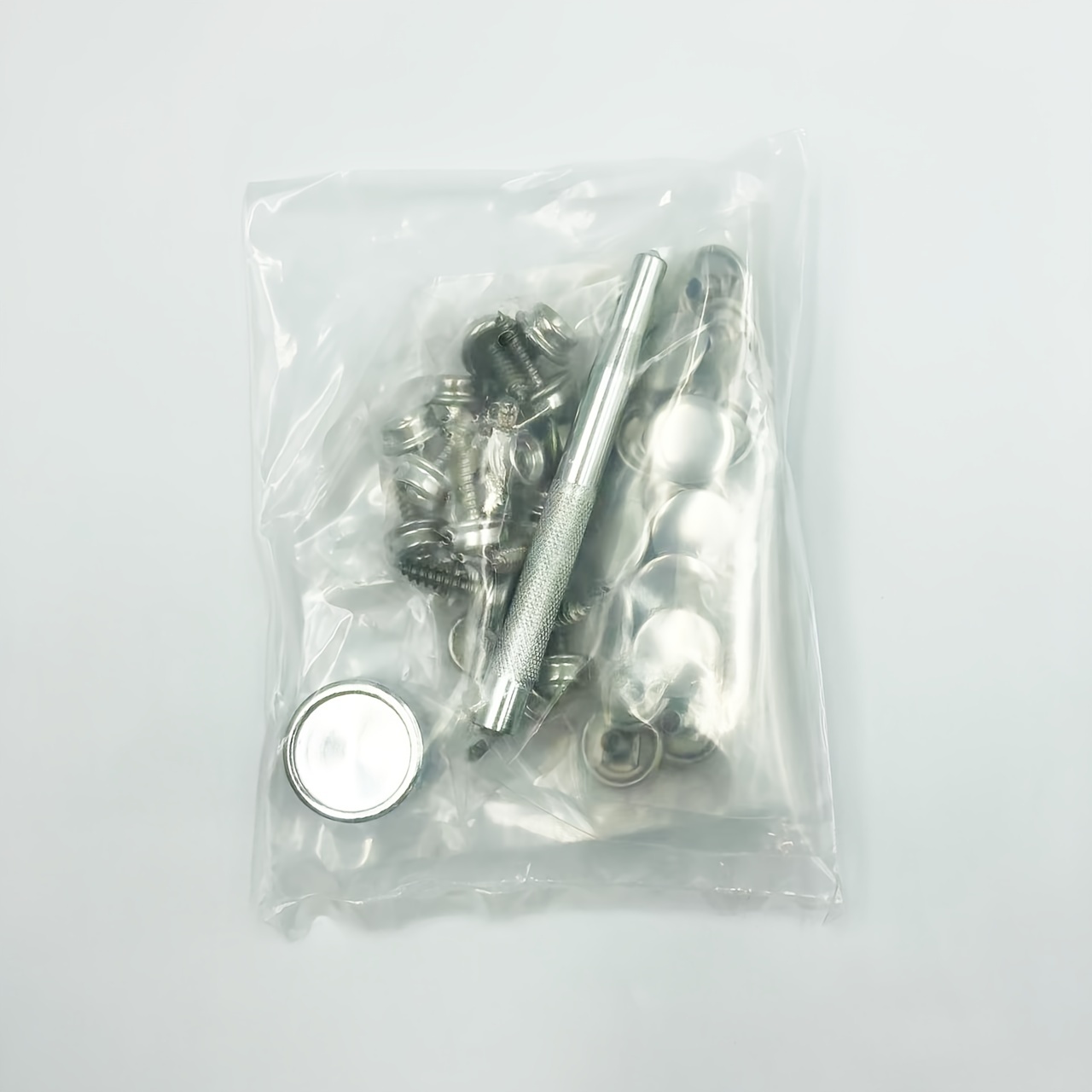 Image of 62pcs Canvas Snap Tool Kit, Metal Screws Snaps Marine Grade 3/5" Socket Stainless Steel For Boat Canvas Snaps With 2 Setting Tools For Boat Cover Furniture