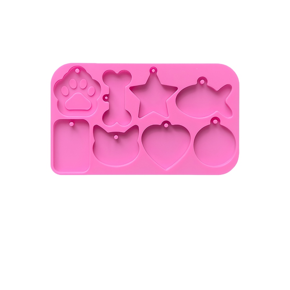 TEMU 1pc 8 Styles Shapes Silicone Molds, For Epoxy Resin Casting Drop Earrings Keychains Pendants Jewelry