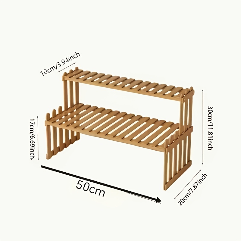 Image of Flower Stand With Wood Top Shelf - Multi-tier Plant Shelf Suitable For Balcony, Bay Window, Desktop, Outdoor Use, Space- Vertical Shelf For Pots, , Plant Display