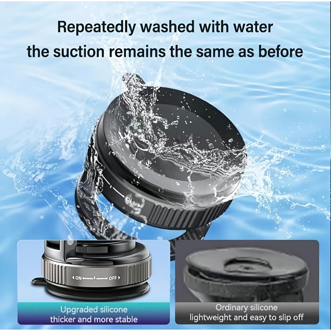 360° Rotating Phone Holder, Foldable Retractable Car Mount, Strong Suction Vacuum Base, Compatible with All Phone Models