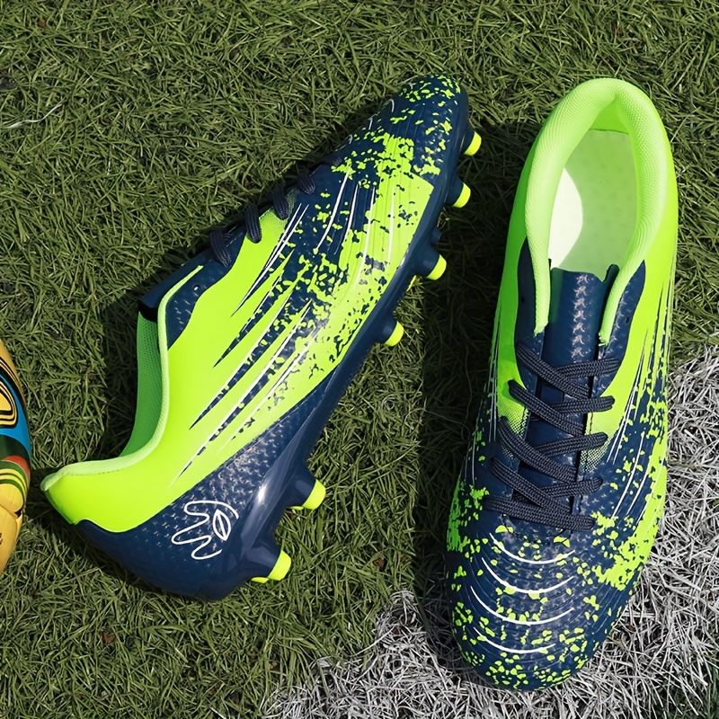 Soccer Blue And Neon Yellow Nike Shoes Mens Vibrant Neon Green