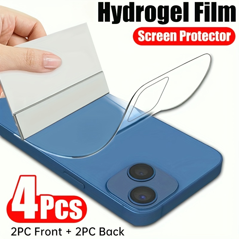 Película de hidrogel para móvil, Protector de pantalla sin cristal para  Apple iPhone 15 Pro Max 14 Plus 13 Mini 12 11 XR XS X SE 2022 2020 7 8  15Pro, 1 a 3 unidades