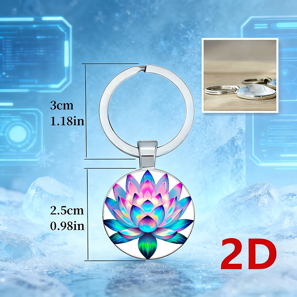 Dazzling Lotus Keychain for Daily Use