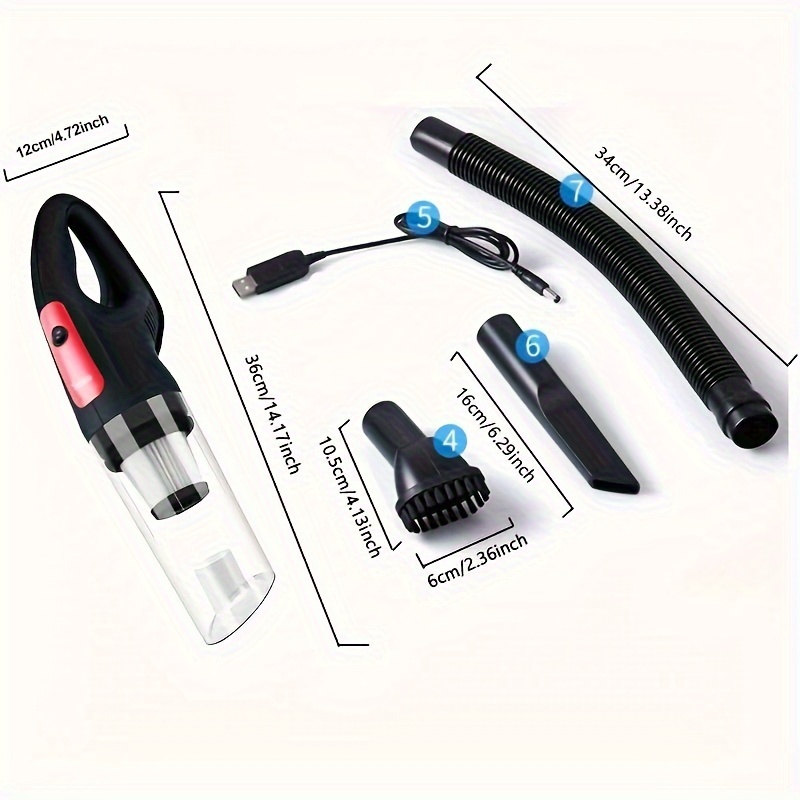 Cleanjett - Aspiradora de mano inalámbrica recargable, Cleanjett Aspiradora  portátil para automóvil, mini aspiradora de mano, potente succión