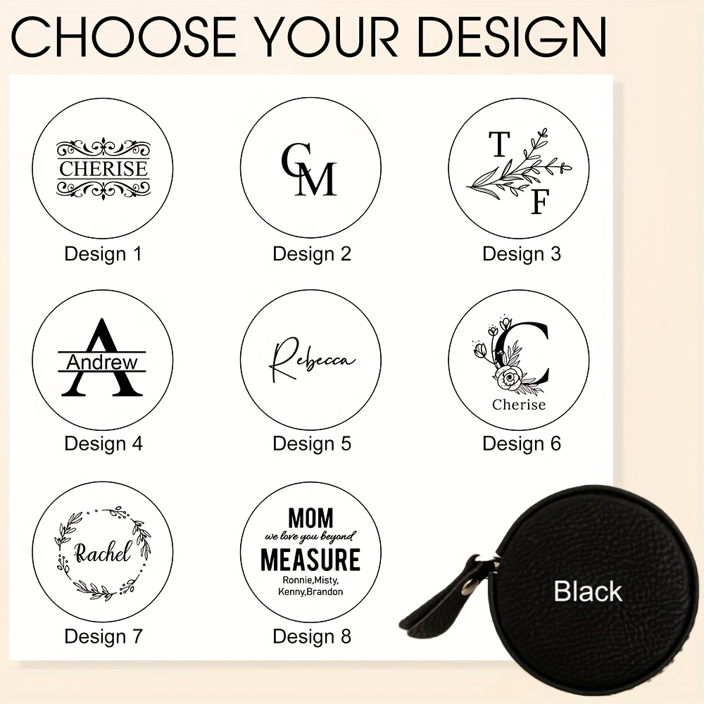 TEMU Personalized Leather Retractable Tape Measure, Custom Name Pocket Tape Measure, Measuring Tape With Leather Cover, Portable Measuring Tape, Gift