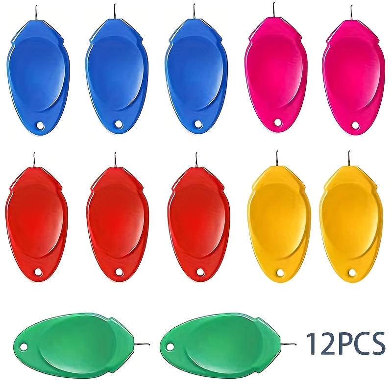 

12-pack , Easy-to-use Plastic Needle Threaders, Assorted Colors, Hand & Machine Needle Tools For Crafting And Sewing