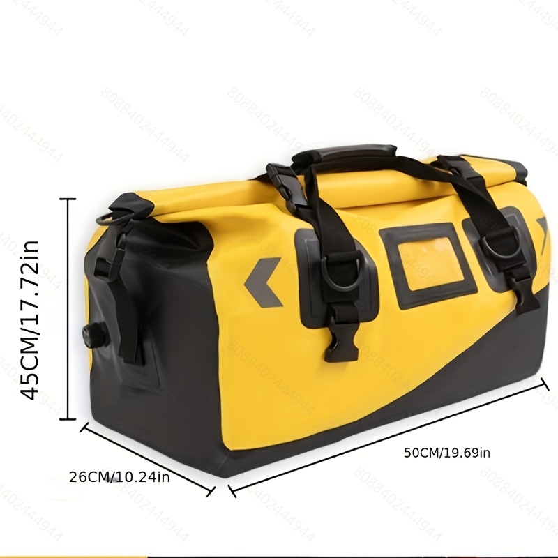 TEMU Motorcycle Waterproof Bag For Travel Riding Equipment, Carrying Bag, Luggage Bag, Large Capacity Tail Bag